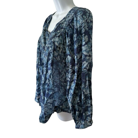 Free People We the Free Women's Cool Meadow Print Peasant Blouse Size M - Picture 2 of 12